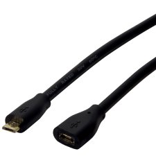 LogiLink Micro USB 2.0 Verlängerungskabel 5,0 m schwarz