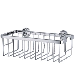 tesa Duschkorb ALUXX M viereckig Aluminium verchromt rostfrei