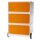 PAPERFLOW Rollcontainer "easyBox" 3 Schübe weiß / orange