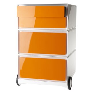 PAPERFLOW Rollcontainer easyBox 4 Schübe weiß / orange