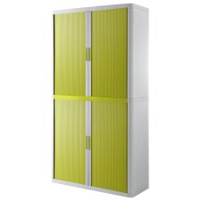 PAPERFLOW Rollladenschrank easyOffice 4 Böden grau / grau Speditionsversand