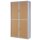 PAPERFLOW Rollladenschrank easyOffice 4 Böden grau / grau Speditionsversand
