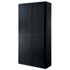 PAPERFLOW Rollladenschrank easyOffice 4 Böden weiß / buche Speditionsversand