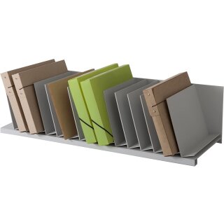 PAPERFLOW Schrägablage aus Polystyrol 16 Fächer grau