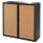 PAPERFLOW Rollladenschrank easyOffice 2 Fachböden schwarz Speditionsversand