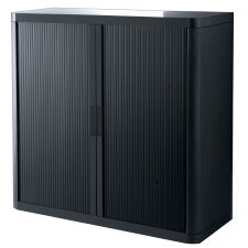 PAPERFLOW Rollladenschrank easyOffice 2 Böden weiß / buche Speditionsversand