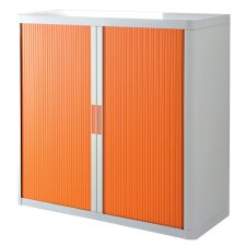 PAPERFLOW Rollladenschrank easyOffice 2 Böden weiß / grün Speditionsversand