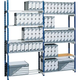 PAPERFLOW Lagerregal RANGECO Grundelement blau / grau