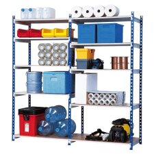 PAPERFLOW Lagerregal RANGECO Anbauelement blau / grau