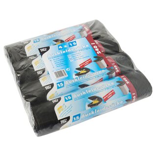STARPAK Mülltonnen-Innensack schwarz 240 Liter 4 Rollen à 15 Stück