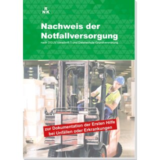 RNK Verlag Block "Nachweis der Notfallversorgung" DIN A5 50 Blatt