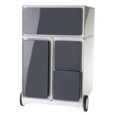 PAPERFLOW Rollcontainer "easyBox"  1 Schub weiß / schwarz