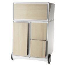 PAPERFLOW Rollcontainer "easyBox"  1 Schub weiß / schwarz
