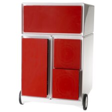 PAPERFLOW Rollcontainer "easyBox"  1 Schub weiß / schwarz