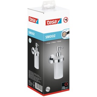 tesa Seifenspender SMOOZ satiniertes Glas Füllmenge 200 ml