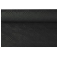 PAPSTAR Damast-Tischtuch (B)1,2 x (L)8 m schwarz