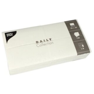 PAPSTAR Bistroservietten 320 x 320 mm 3-lagig weiß 150 Stück