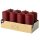 STARPAK Stumpenkerze Durchmesser: 50 mm bordeaux 8 Stück