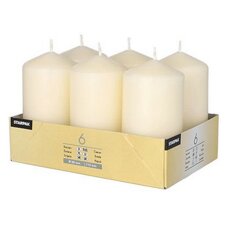 STARPAK Stumpenkerze Durchmesser: 60 mm creme 6 Stück