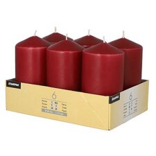 STARPAK Stumpenkerze Durchmesser: 60 mm bordeaux 6...