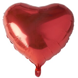 PAPSTAR Folienballon "Heart" Durchmesser: 450 mm rot