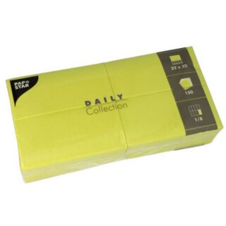 PAPSTAR Bistroservietten 320 x 320 mm 3-lagig limonengrün 150 Stück