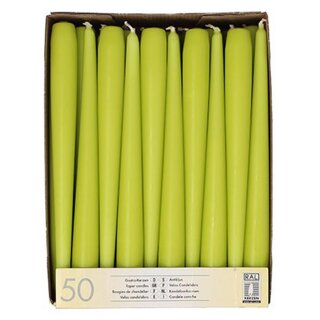 STARPAK Leuchterkerzen 22 mm limonengrün 50er Pack