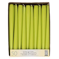 STARPAK Leuchterkerzen 22 mm limonengrün 50er Pack