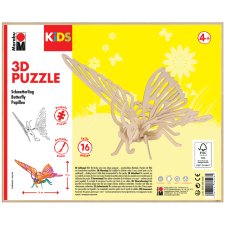 Marabu KiDS 3D Puzzle "Schmetterling" 16 Teile Holzbausatz