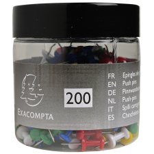 EXACOMPTA Pinnwand-Nadeln Push Pins farbig sortiert