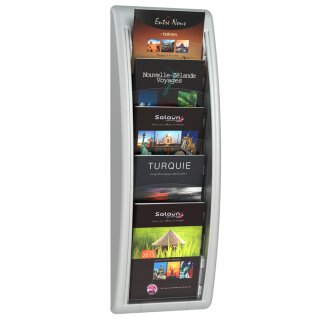 PAPERFLOW Wand-Prospekthalter Quick fit DIN A5 grau