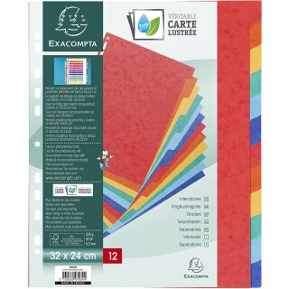 EXACOMPTA Karton-Register 320 x 240 mm 12-teilig