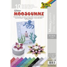 folia Glitter-Moosgummi nicht selbstklebend 10 Blatt
