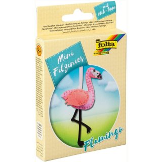 folia Mini Filz-Nähset "Filzinies" 11-teilig Flamingo