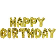 PAPSTAR Folienballon-Set "Happy Birthday" gold...