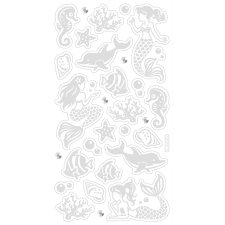 folia Metallic-Sticker Mermaid 29 Sticker auf 1 Blatt