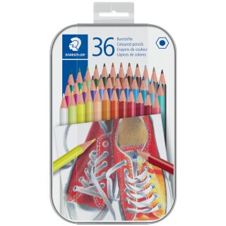 STAEDTLER Hexagonal-Buntstift 36er Metall-Etui