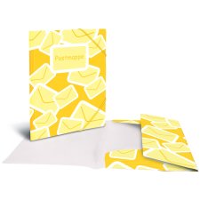HERMA Postmappe mit Gummizug DIN A4 PP gelb
