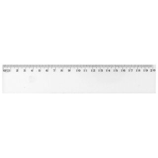 Wonday Flachlineal 200 mm aus Kunststoff transparent