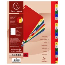 EXACOMPTA Kunststoff-Register A-Z DIN A4+ 20-teilig