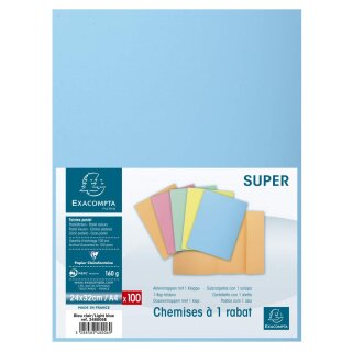 EXACOMPTA Aktenmappe SUPER 160 DIN A4 hellblau 100 Aktendeckel