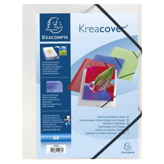 EXACOMPTA Eckspannermappe Kreacover DIN A4 PP transparent
