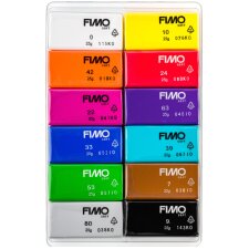 FIMO SOFT Modelliermasse-Set "Basic" 12er Set 12 Blöcke à 25 g
