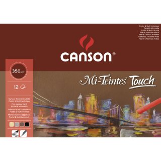 CANSON Zeichenpapier-Block "Mi-Teintes Touch" 240 x 320 mm 12 Blatt
