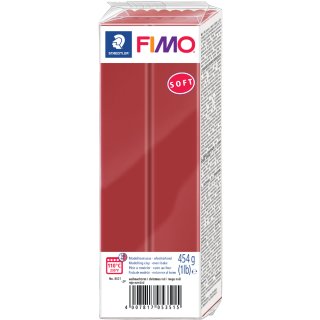 FIMO SOFT Modelliermasse ofenhärtend weihnachtsrot 454 g