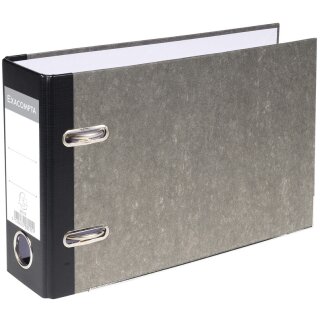 EXACOMPTA Ordner Wolkenmarmor A5 quer 70 mm grau