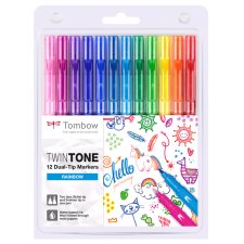 TOMBOW Doppelfasermaler "TwinTone" Rainbow Colours 12er Set