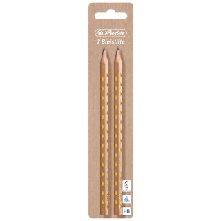 Herlitz Bleistift Pure Glam dreikant Härtegrad: HB aus Holz 2 Bleistifte