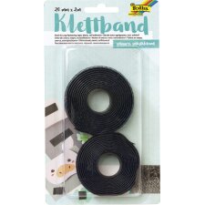 folia Klettband 20 mm x 2 m selbstklebend schwarz