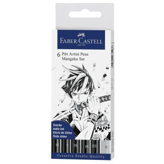 FABER-CASTELL Tuschestift PITT artist pen 6er Etui